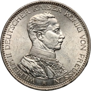 Germany, Prussia, Wilhelm II, 3 mark 1914 A