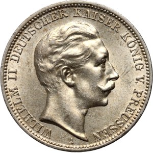 Germany, Prussia, Wilhelm II, 3 mark 1910 A, Berlin