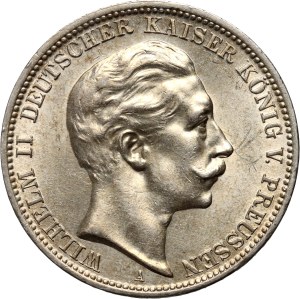 Germany, Prussia, Wilhelm II, 3 mark 1910 A, Berlin