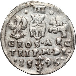 Zygmunt III Waza, trojak 1596, Wilno