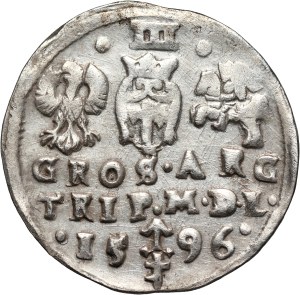 Sigismund III Vasa, trojak 1596, Vilnius