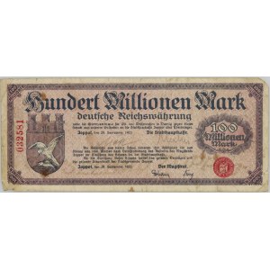 Sopot (Zoppot), 100 milionów marek, 28.08.1923