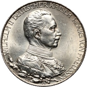 Germany, Prussia, Wilhelm II, 2 mark 1913 A, 25 Years of Reign