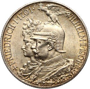Germany, Prussia, Wilhelm II, 2 mark 1901 A, 200 Years of Kingdom
