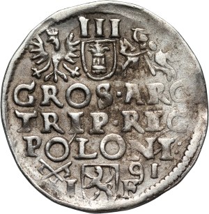 Sigismund III Vasa, trojak 1591, Poznań