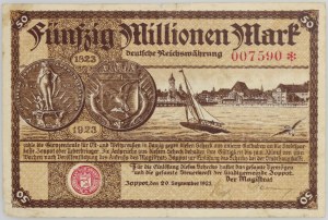Sopot (Zoppot), 50 million marks, 20.09.1923