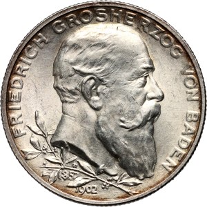 Germany, Baden, Frederick I, 2 mark 1902 G, 50 years of Reign