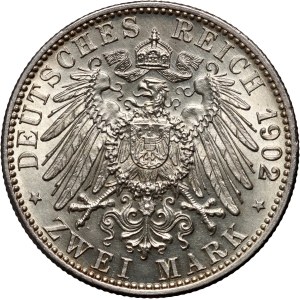 Germany, Baden, Frederick I, 2 mark 1902 G, 50 years of Reign