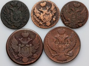 Poland, 19th century, coin set, (5 pieces)