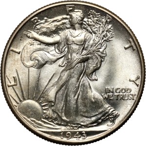 United States of America, half dollar 1943, Liberty Walking, Philadelfia