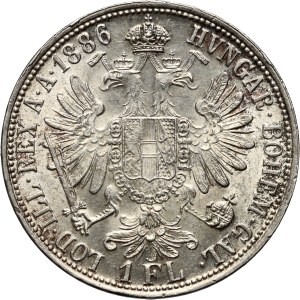 Austria, Francis Joseph I, florin 1886, Vienna