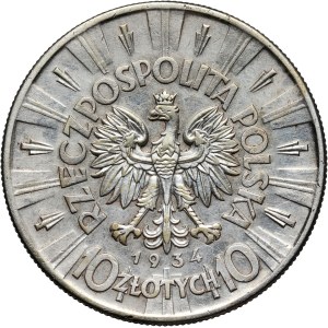 II RP, 10 złotych 1934, Warszawa, Józef Piłsudski, rzadki rocznik