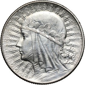 II RP, 5 zloty 1933, Warsaw, Head of a Woman