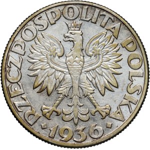 II RP, 5 złotych 1936, Warszawa, Żaglowiec