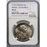 Germany, Prussia, Wilhelm II, 3 mark 1913 A, 25-years of Reign