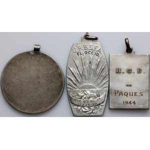Europe, set of sports medals from 1911-1944, (3 pieces)