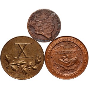 II RP / PRL, zestaw medali z lat 1928-1982, (3 sztuki)