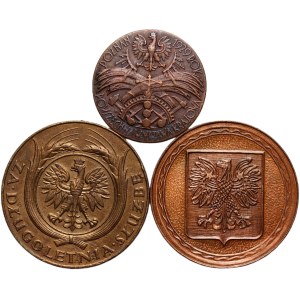 II RP / PRL, zestaw medali z lat 1928-1982, (3 sztuki)