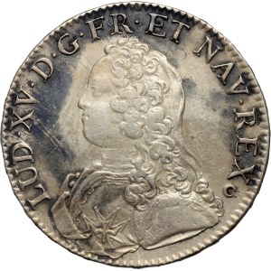 France, Louis XV, ecu 1726 E, Tours