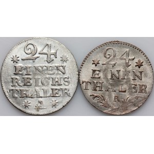 Germany, Prussia, Frederick II, set of 1/24 Thaler coins from 1626-1662, (2 pieces)