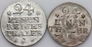 Germany, Prussia, Frederick II, set of 1/24 Thaler coins from 1626-1662, (2 pieces)