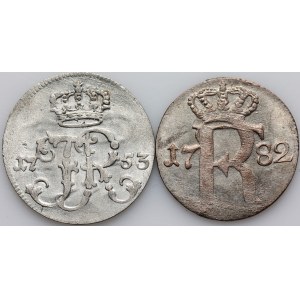 Germany, Prussia, Frederick II, set of 1/24 Thaler coins from 1626-1662, (2 pieces)