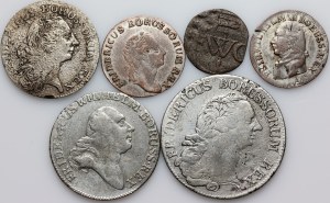 Germany, Prussia, set of coins from 1669-1797, (6 pieces)