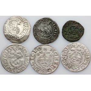Sigismund III Vasa, set of coins, (6 pieces)