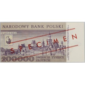 PRL, 200000 złotych 1.12.1989, WZÓR, No. 0601, seria A