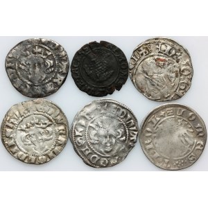 Europe, set of medieval coins, (6 pieces)