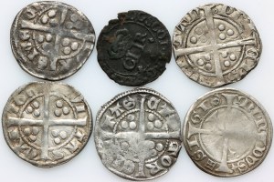 Europe, set of medieval coins, (6 pieces)