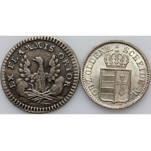 Germany, set of coins from 1768-1850, (2 pieces)