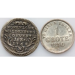 Germany, set of coins from 1768-1850, (2 pieces)