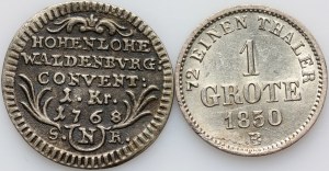 Germany, set of coins from 1768-1850, (2 pieces)