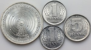 Germany, set of coins from 1973-1982, (4 pieces)