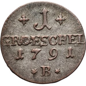 Śląsk, Fryderyk Wilhelm II, greszel 1791 B, Wrocław