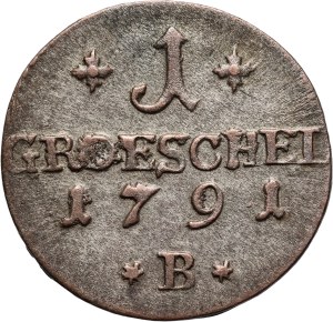 Silesia, Frederick William II, greszel 1791 B, Wrocław