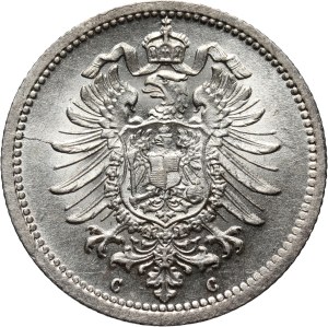 Germany, Wilhelm I, 20 Pfennig 1875 C, Frankfurt am Main