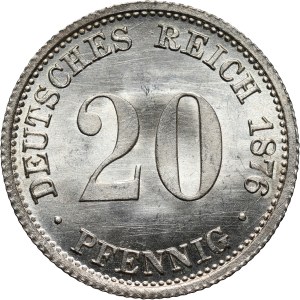 Germany, Wilhelm I, 20 Pfennig 1876 D, Munich