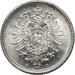 Germany, Wilhelm I, 20 Pfennig 1876 D, Munich