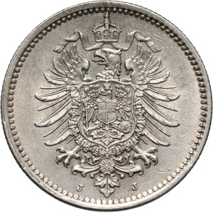 Germany, Wilhelm I, 50 Pfennig 1875 J, Hamburg
