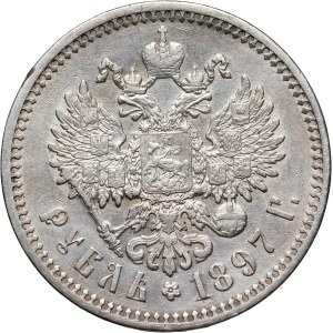 Russia, Nicholas II, Rouble 1897 (АГ), St. Petersburg