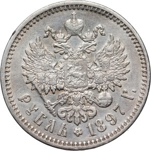 Russia, Nicholas II, Rouble 1897 (АГ), St. Petersburg