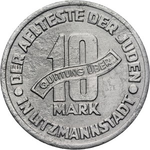 Lodz ghetto, 10 marks 1943, Lodz, aluminum