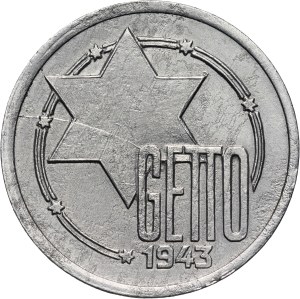 Lodz ghetto, 10 marks 1943, Lodz, aluminum