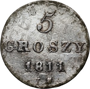 Duchy of Warsaw, Frederick Augustus I, 5 groszy 1811 IS