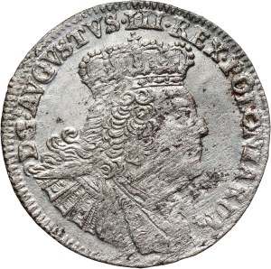 August III, sixpence 1756 EC, Leipzig