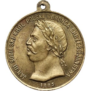 Polska, XIX wiek, medal z 1883 roku, Jan III Sobieski obrońca Chrześcijaństwa, Pamiątka obrony Wiednia 1683