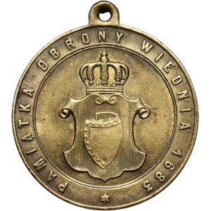 Polska, XIX wiek, medal z 1883 roku, Jan III Sobieski obrońca Chrześcijaństwa, Pamiątka obrony Wiednia 1683
