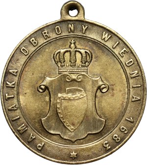 Poland, 19th century, medal of 1883, Jan III Sobieski defender of Christianity, Commemorative of the defense of Vienna 1683